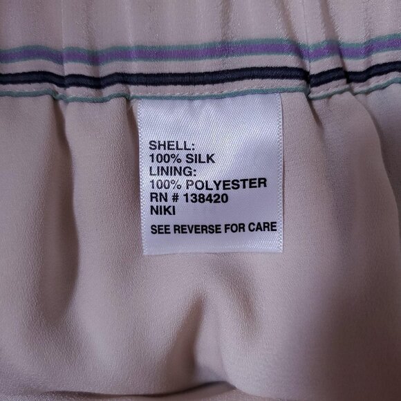 ❤️054 Per se Silk High Waist Wide Leg Striped Pants - Picture 5 of 8